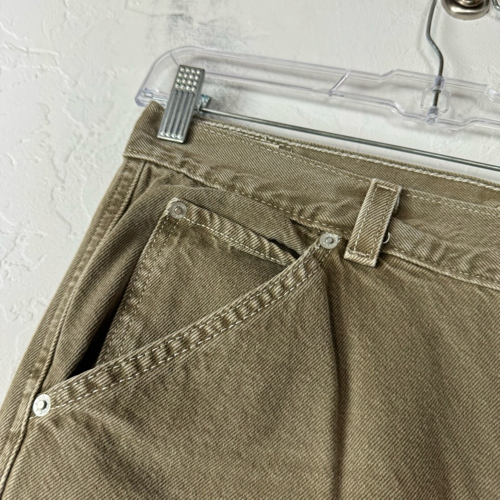 Levis Premium Jeans Denim Pants Dad Utility Cargo Carpenter Khaki Brown Cotton - Picture 6 of 11